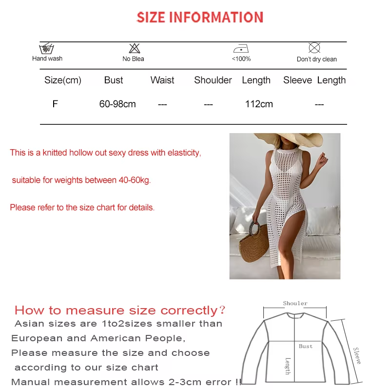 Abrini Hollow Out Crochet Cover Up